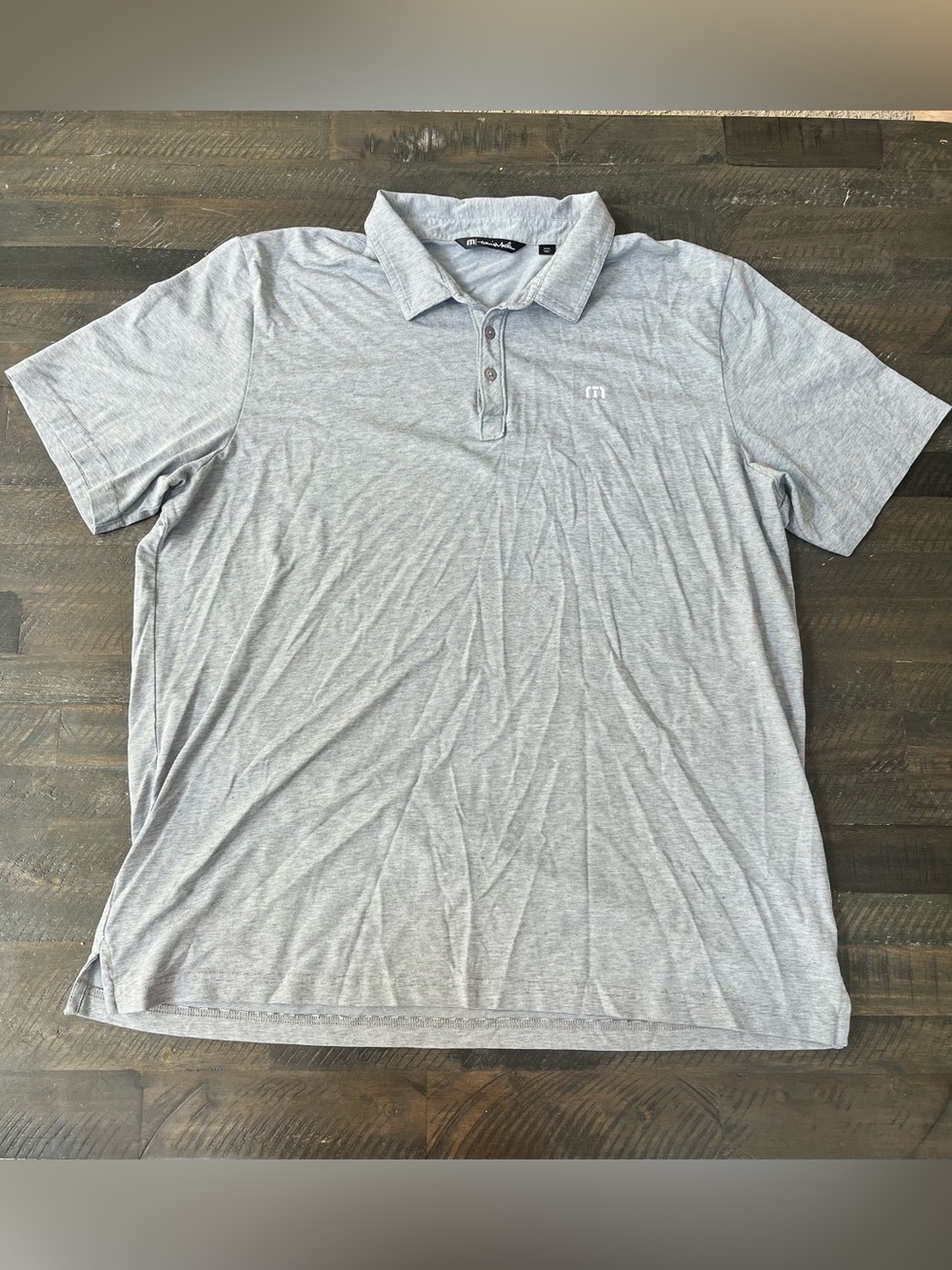TravisMathew Gray Pima Cotton Blend Golf Polo XXXL